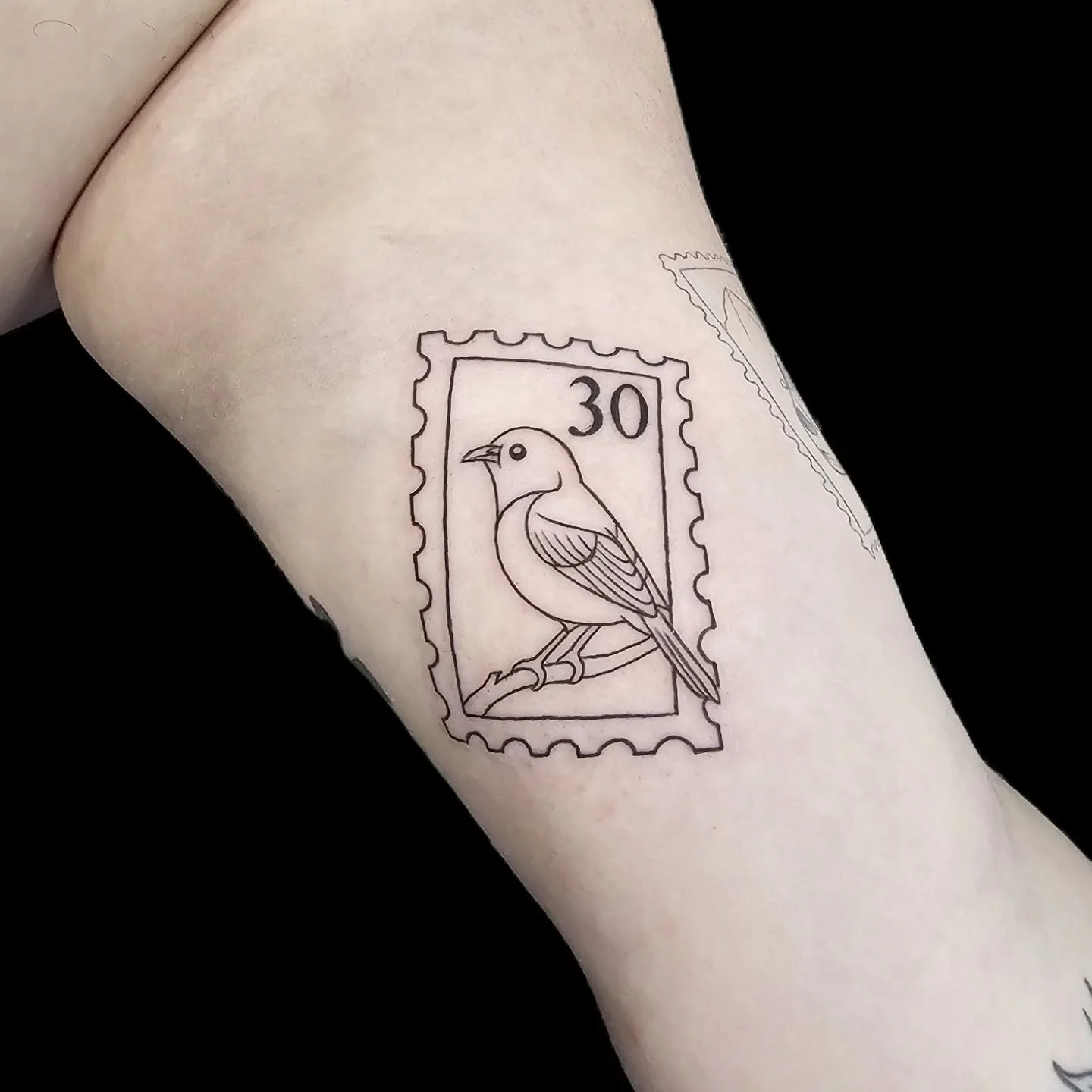 B-A-N-A-N-A&ndash;QUIT 🐦📫
Postmarked from #paradise. 
Return to sender? Never.

Artist: @the_matt_tatter 
.
.
.
#legacytattoovi #YouArePartOfOurLegacy #bananaquit #birdtattoo #stamptattoo #postagestamp #linework #finelinetattoo #usvi #virginislands
