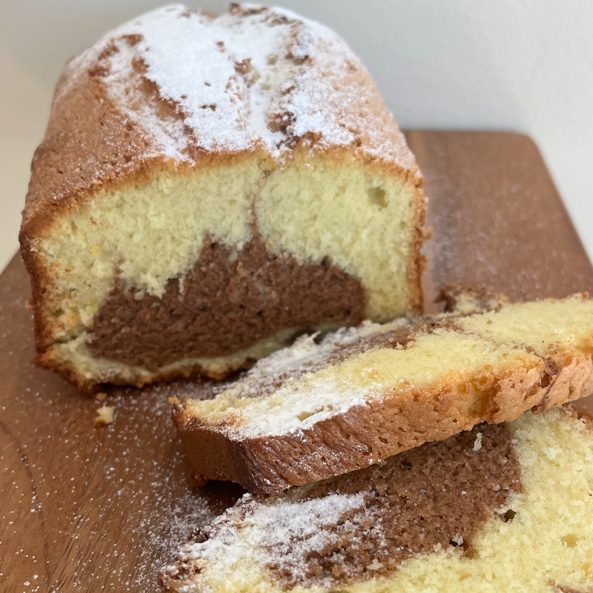 Bulgarian Walnut Marble Sponge Cake