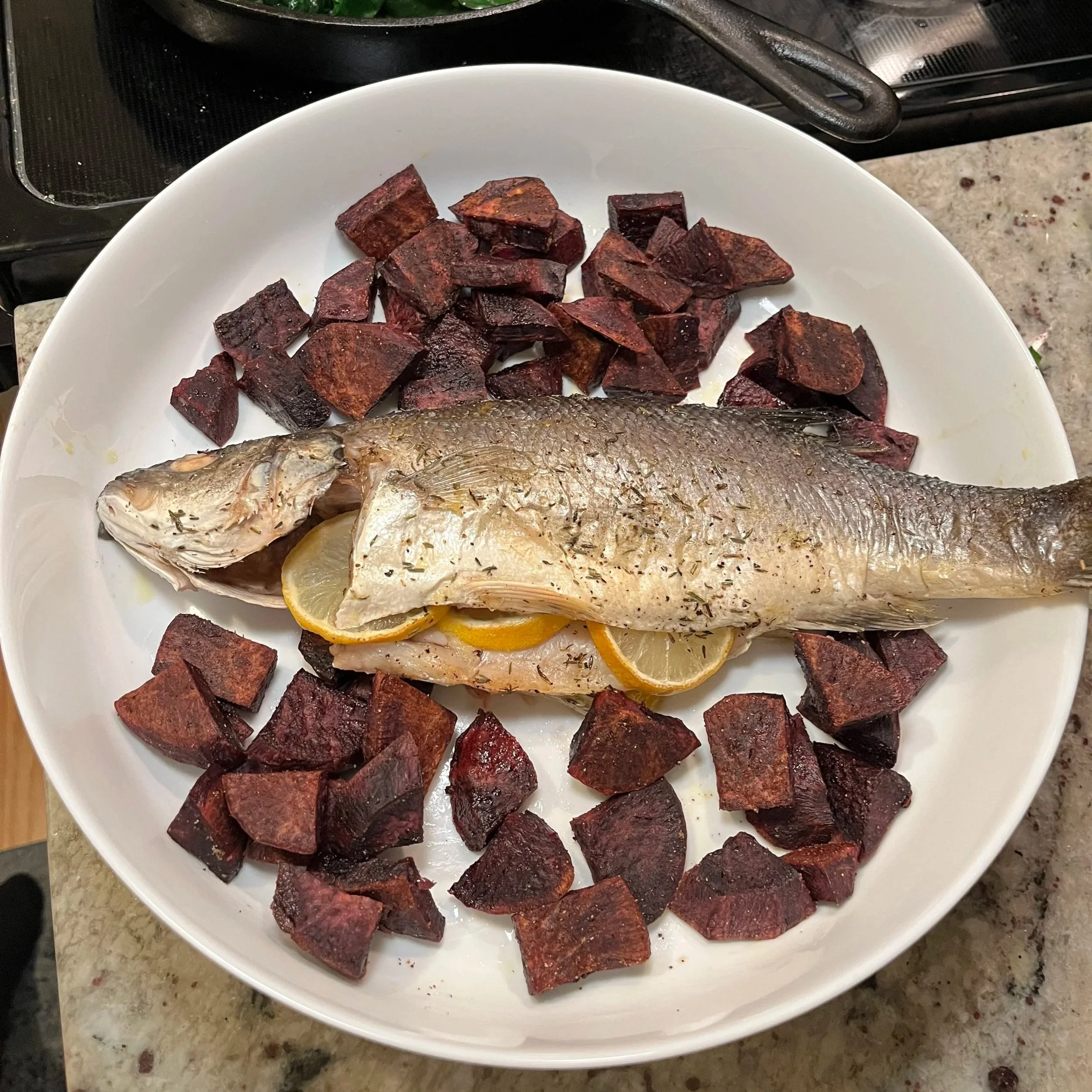 Whole Baked Branzino