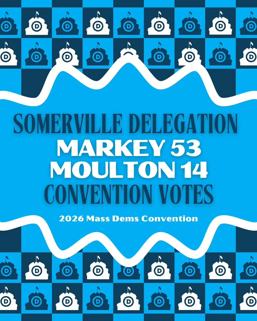 This weekend Somerville's delegation attended the 2026 Mass Dems Convention and nominated our slate of constitutional officers and cast their votes for who would be nominated and endorsed in the US Senate race. The State Convention voted to select Ed
