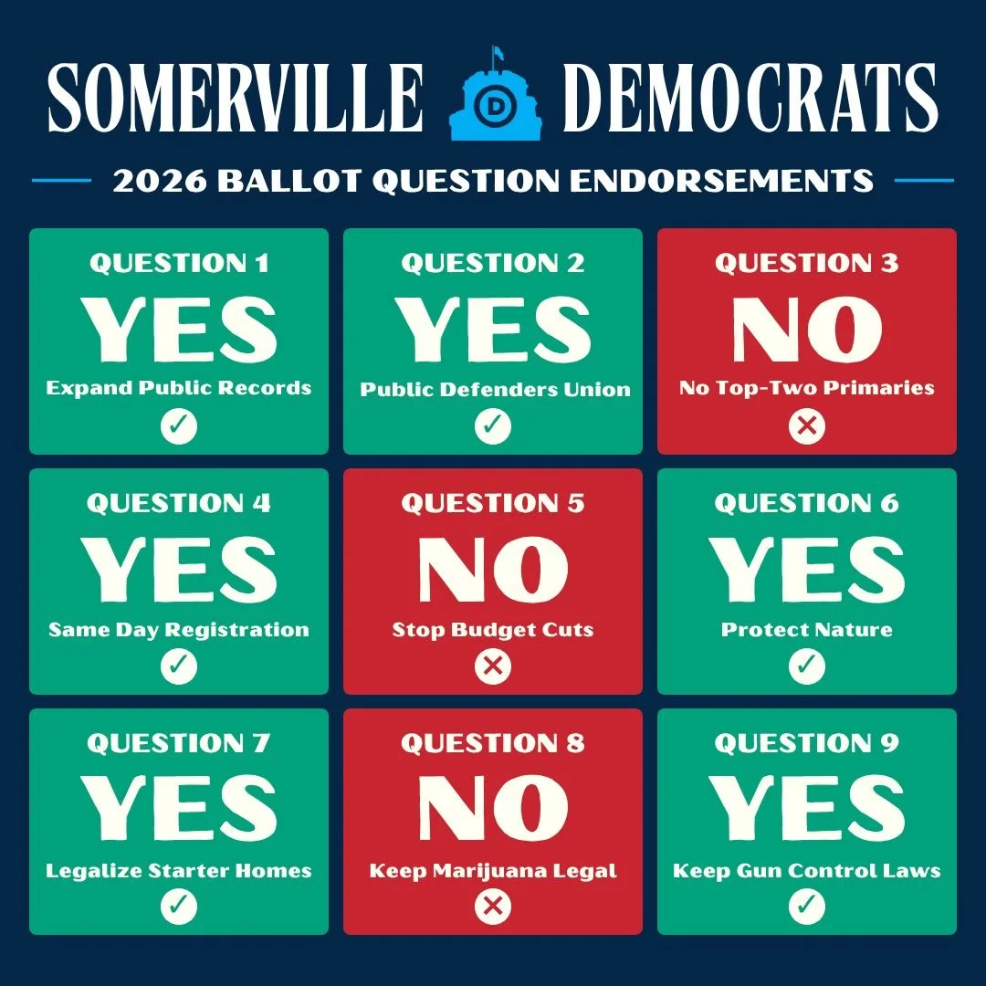 This year&rsquo;s ballot is 3 pages (!) to cover 9 ballot questions, here&rsquo;s a look at how the Democratic Party (including both the state and city parties) have endorsed for the questions. Stay tuned for more ballot question information and advo