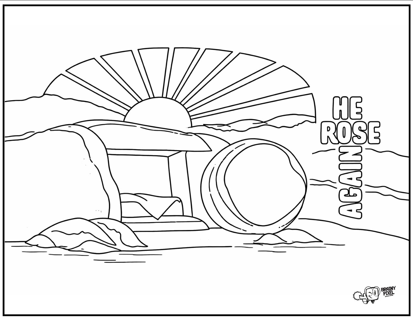 Use Again Coloring He Paid It All & Rose Again Coloring Pages — Brainy Pixel
