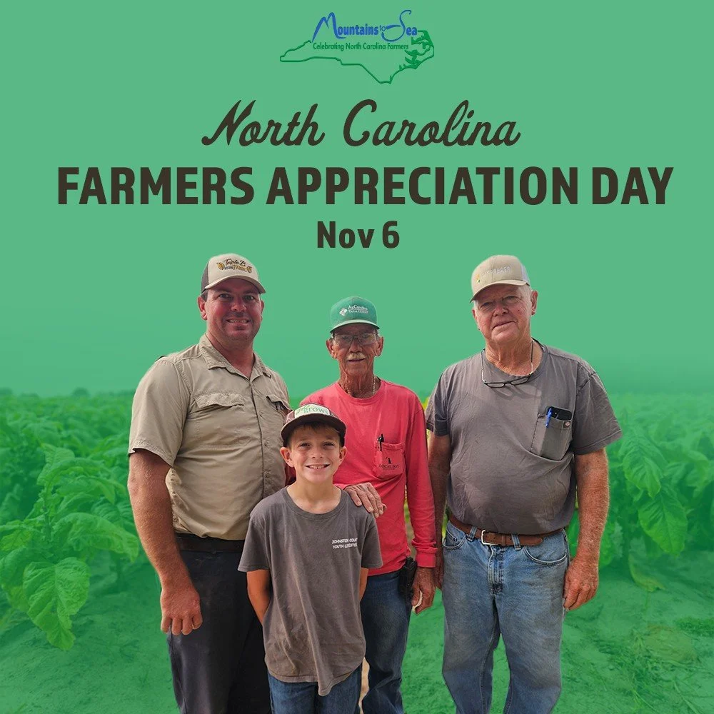 Mark your calendars for the 2025 NC Farmers Appreciation Day. We are celebrating all 74,062 of our farmers from mountains to sea and we want you to help us celebrate these amazing individuals and families.
#ncfarmersappreciationday #FromMountainsToSe