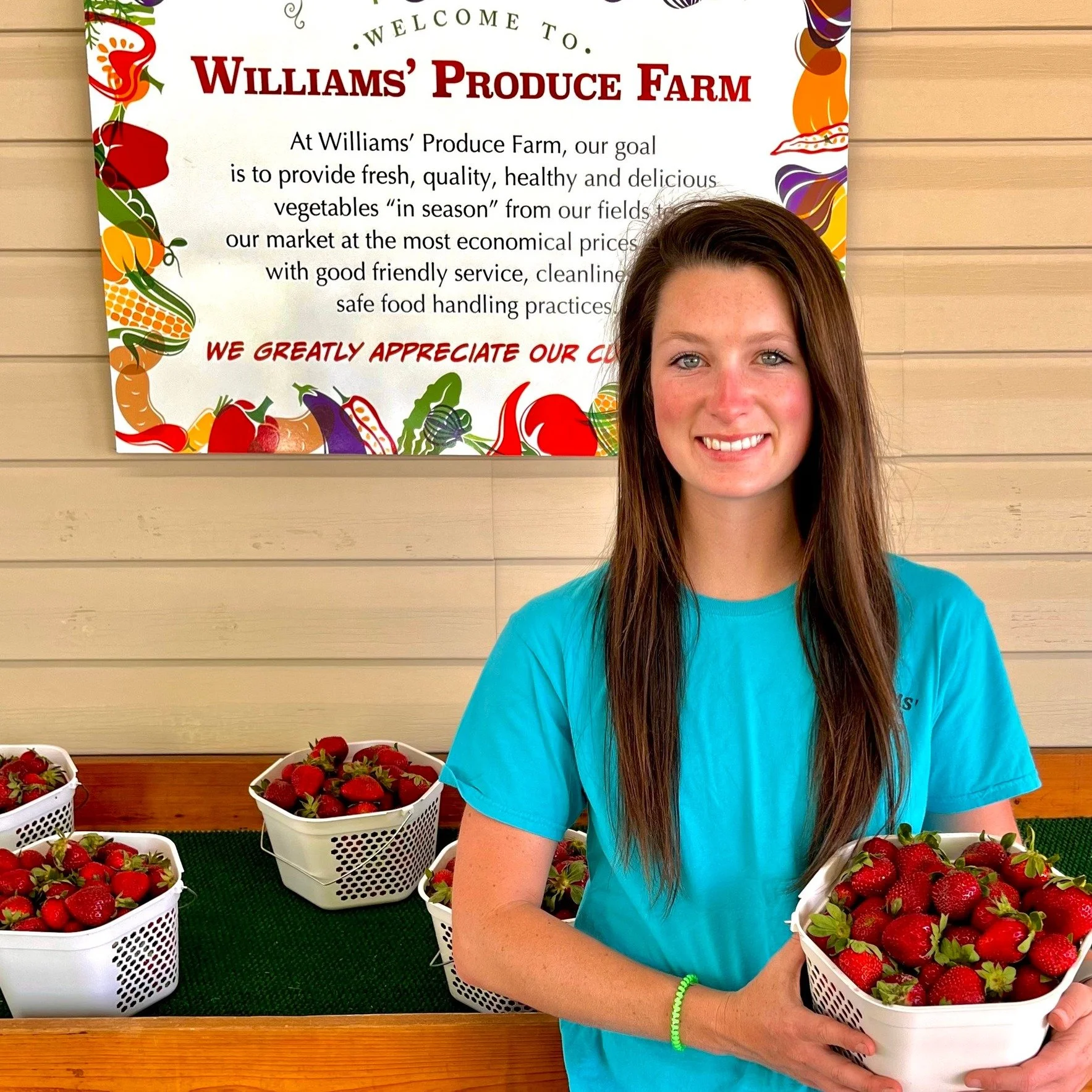🍓Young Farmer of the Year Finalist Highlight🍓
Leah Williams Howard of Autryville is a 5th generation farmer. 
The heart of Williams' Produce Farm lies in its dedication to providing an abundance of farm-fresh, local foods. The fields yield a wide s
