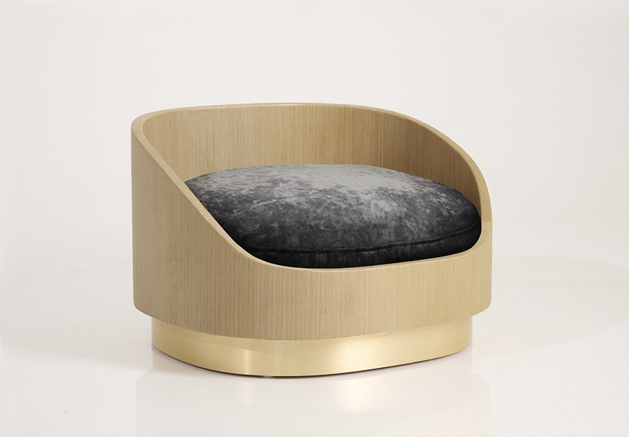 Liebling_warm maple frame_brushed gold base_charcoal cushion.jpg