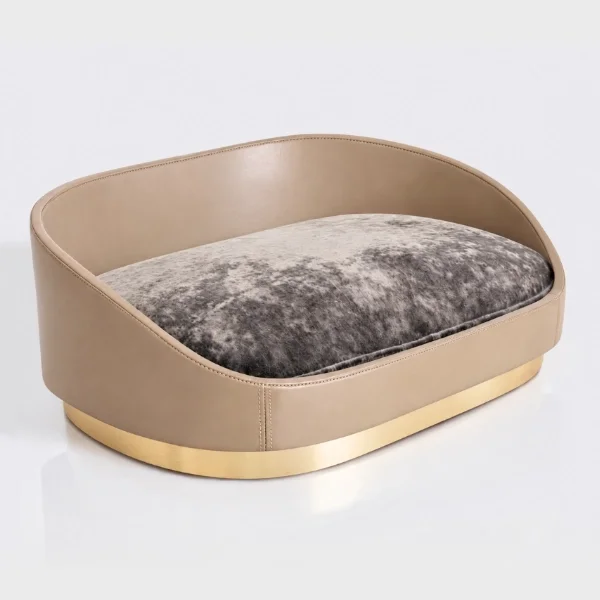 Cashmere Leather Luxury Dog Bed