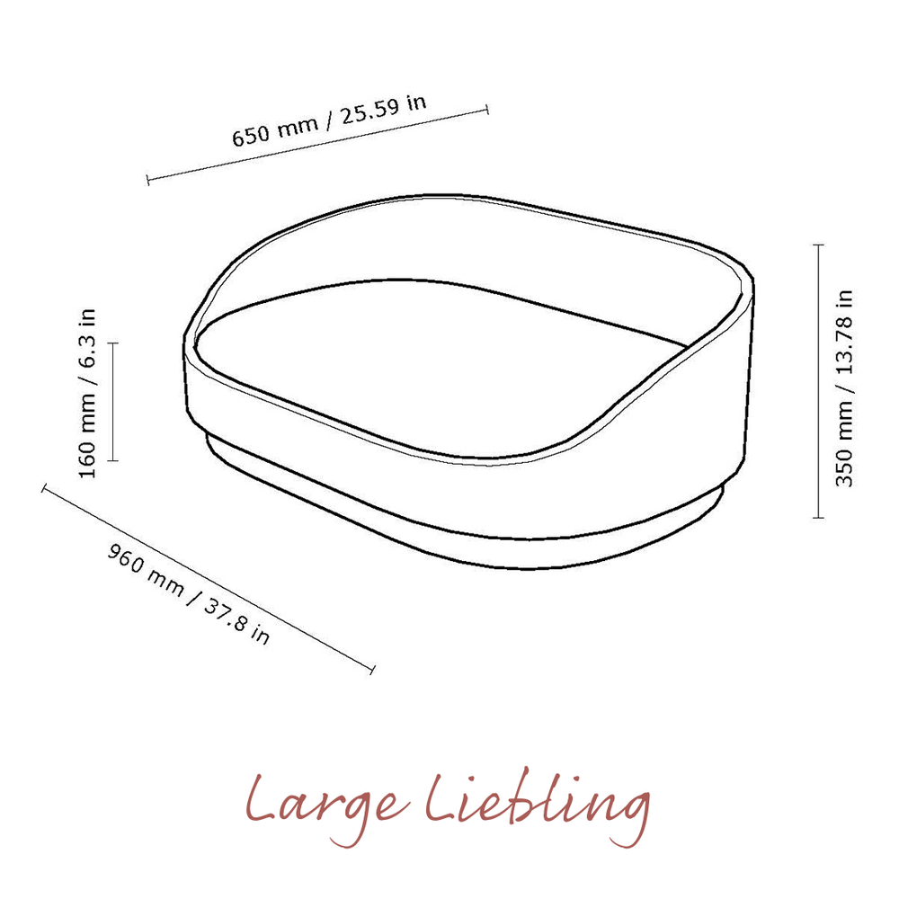 Liebling large dog bed - size specification