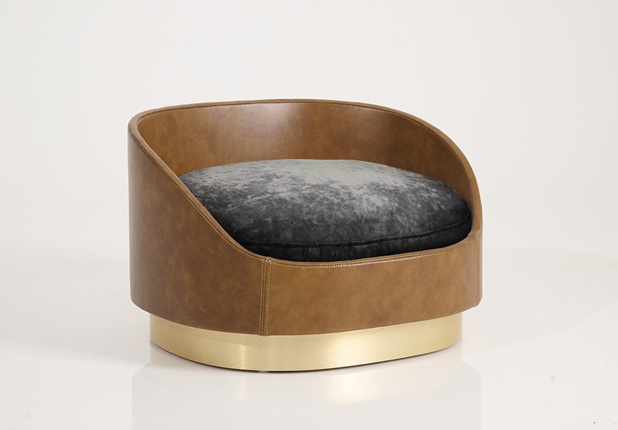 Liebling_leather frame_brushed gold base_charcoal cushion.jpg