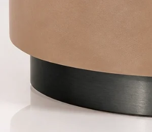Leather dog bed - matte black base