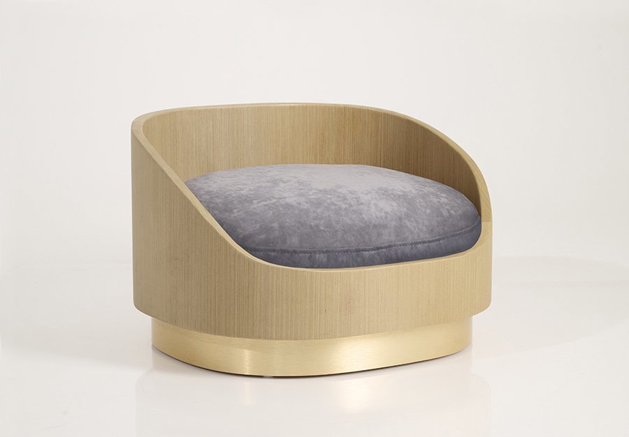 Liebling_warm maple frame_brushed gold base_slate gray cushion.jpg