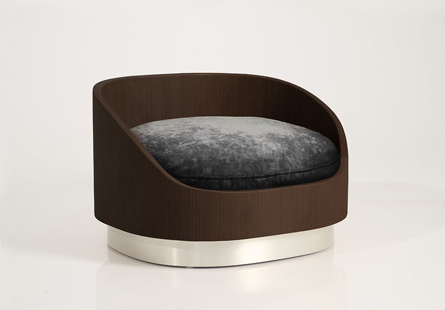 Liebling_dark walnut frame_brushed nickel base_charcoal cushion.jpg