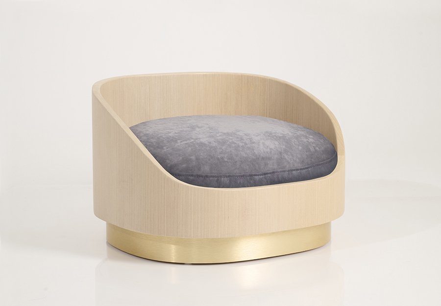 Liebling_light oak frame_brushed gold base_slate gray cushion.jpg