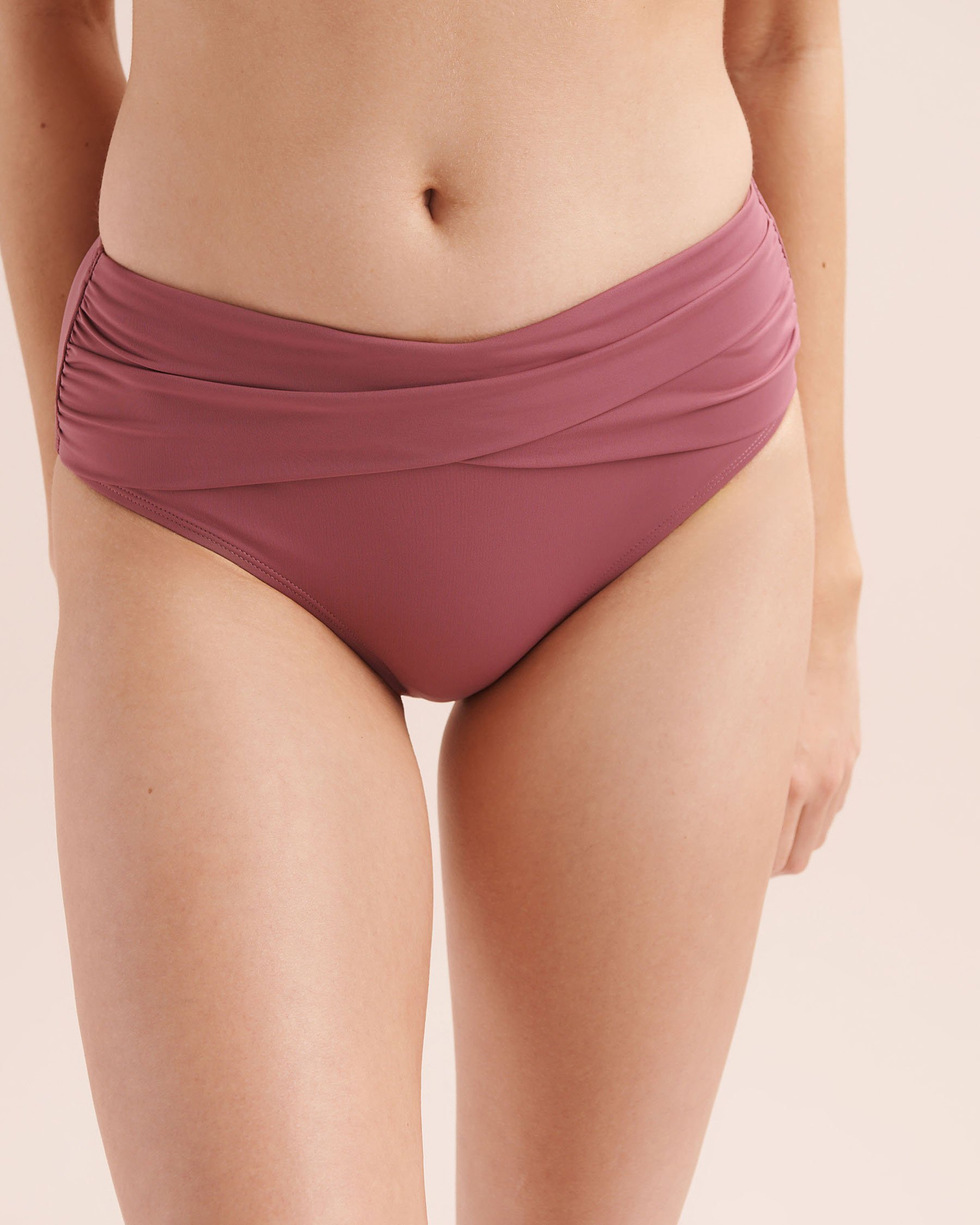 Tummy Control Overlap Mid-Rise Bikini Bottom