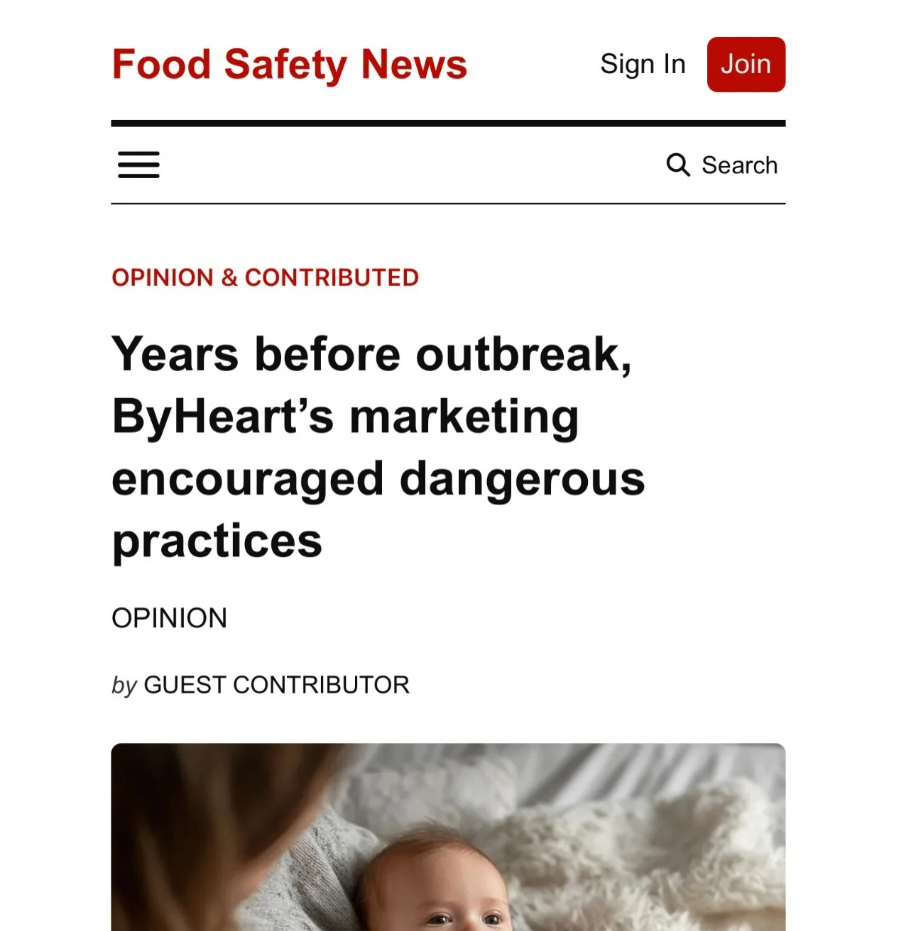 Let&rsquo;s get to the good stuff:

&ldquo;Treating this crisis as an isolated failure misses a far more disturbing truth. ByHeart has bankrolled an aggressive marketing campaign that not only encouraged vulnerable new mothers to skip critical safety