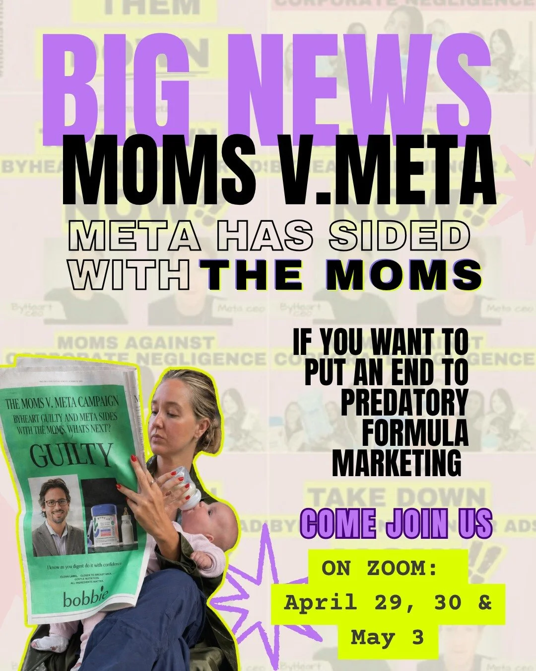 The rumors are true! Meta agreed that ByHearts advertising was a gross violation but we're not quite done. To take this over the finish line we need a lot of hands connected to a lot of rad moms. Let's crush it! COMMENT: Crush 👊 for your zoom link. 