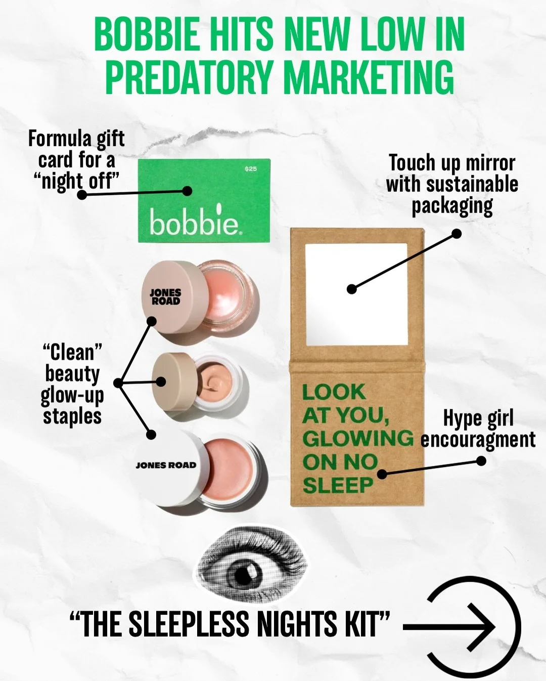 Preying on women&rsquo;s anxieties about their looks to sell formula is disgusting. #backoffbobbie #momsvmeta