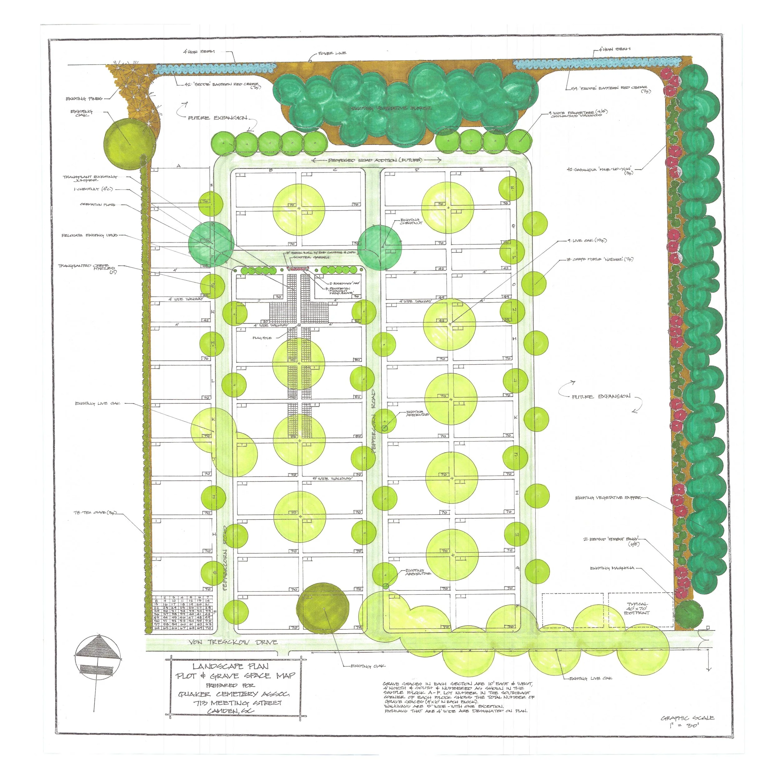 Cemetery Map Layout Quaker Cemetery