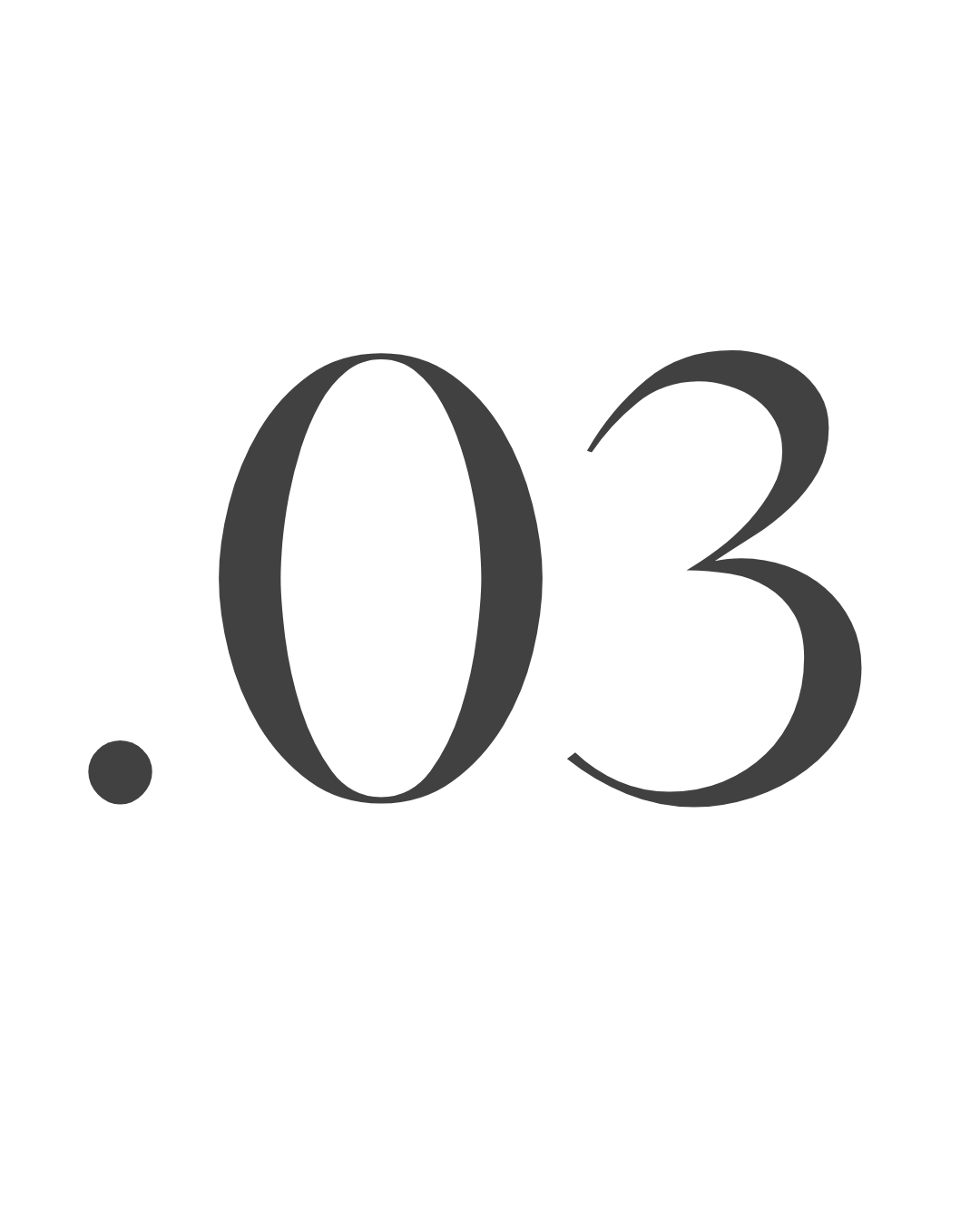 ".03". - Step Three of the Photography Experience