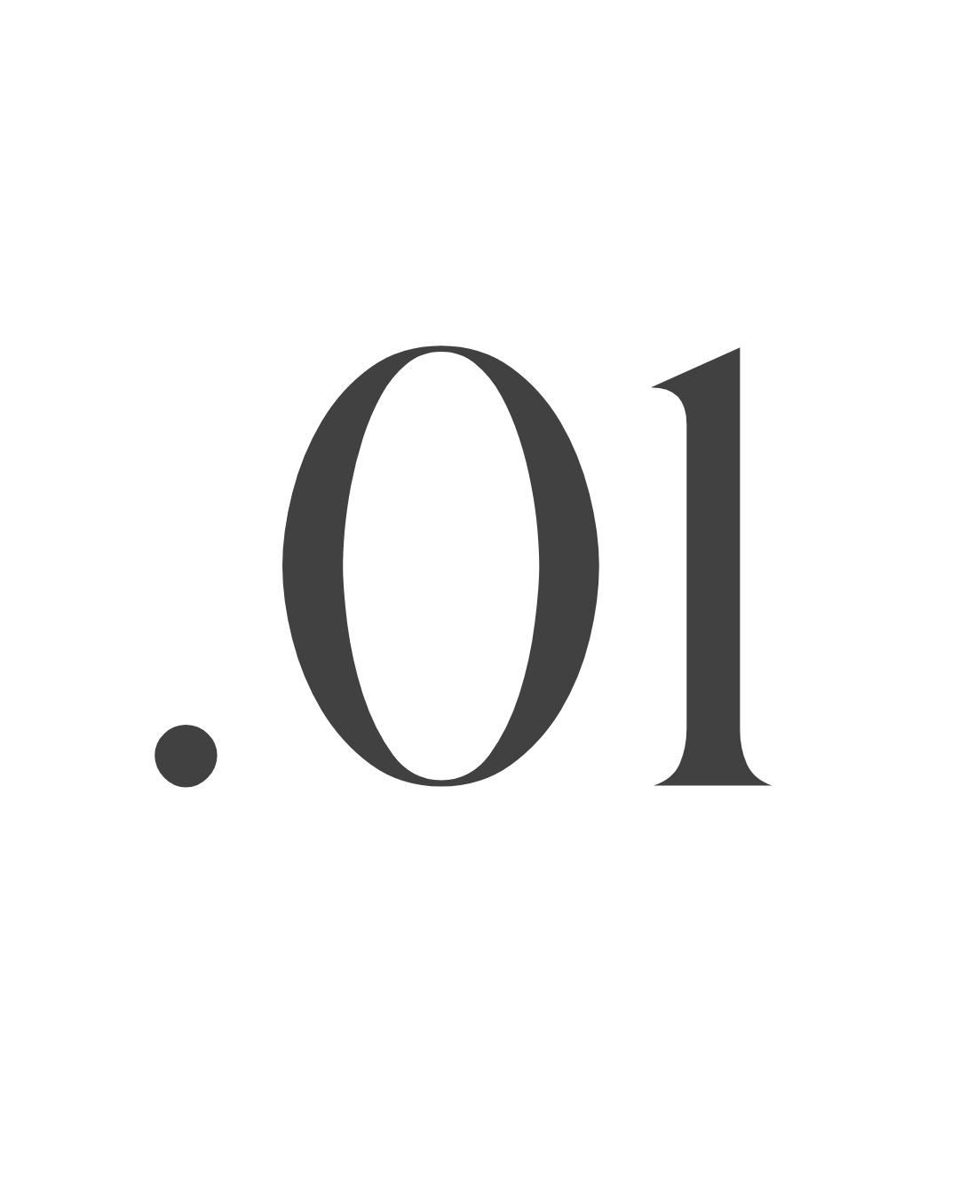 ".01". - Step One of the Photography Experience