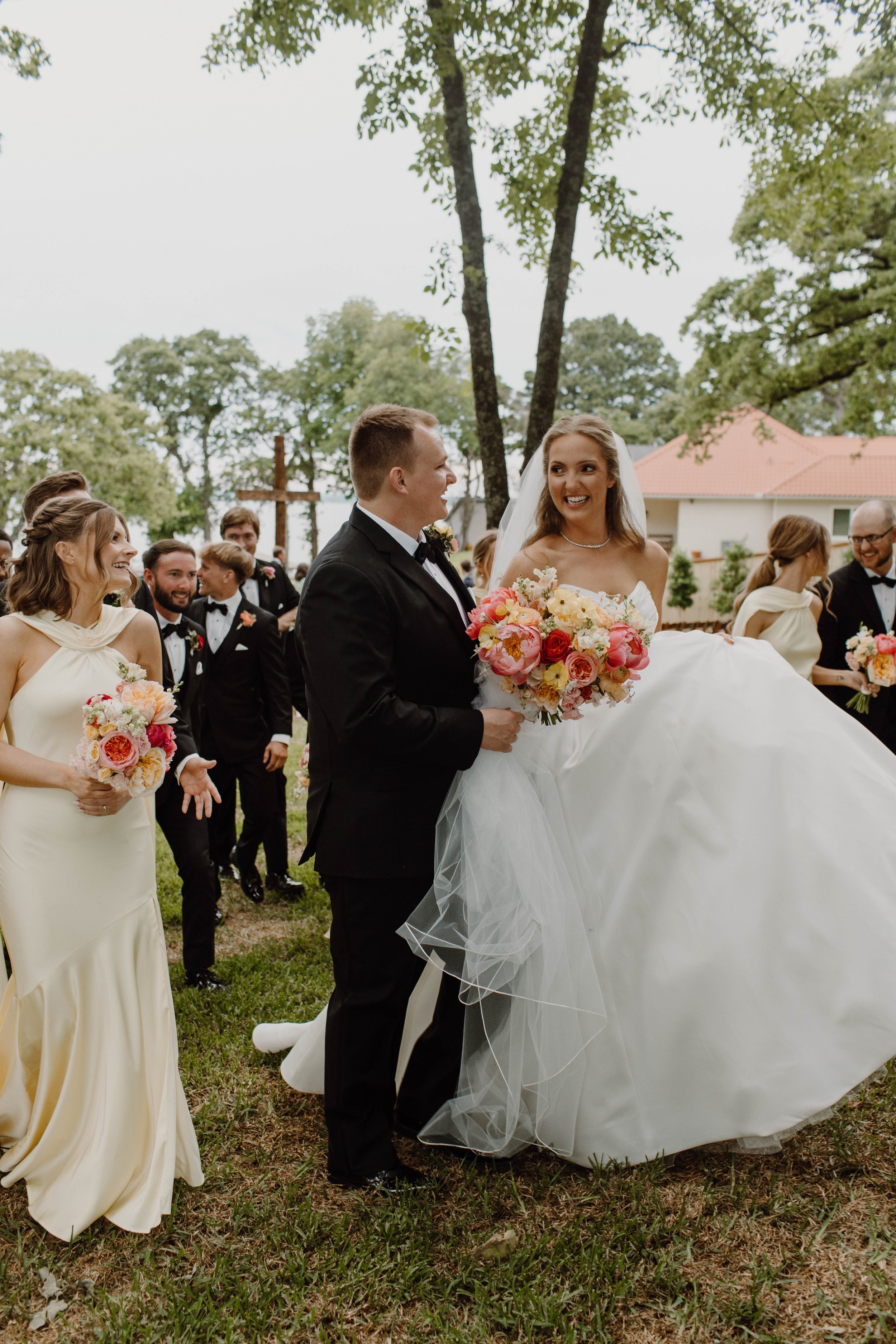 The way a groom looks at his bride as if she's the only one in the room - those sweet in-between moments.