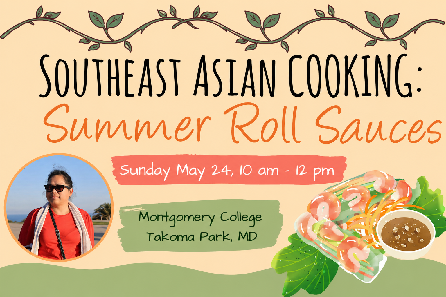 Southeast Asian Cooking Demo: Summer Roll Sauces