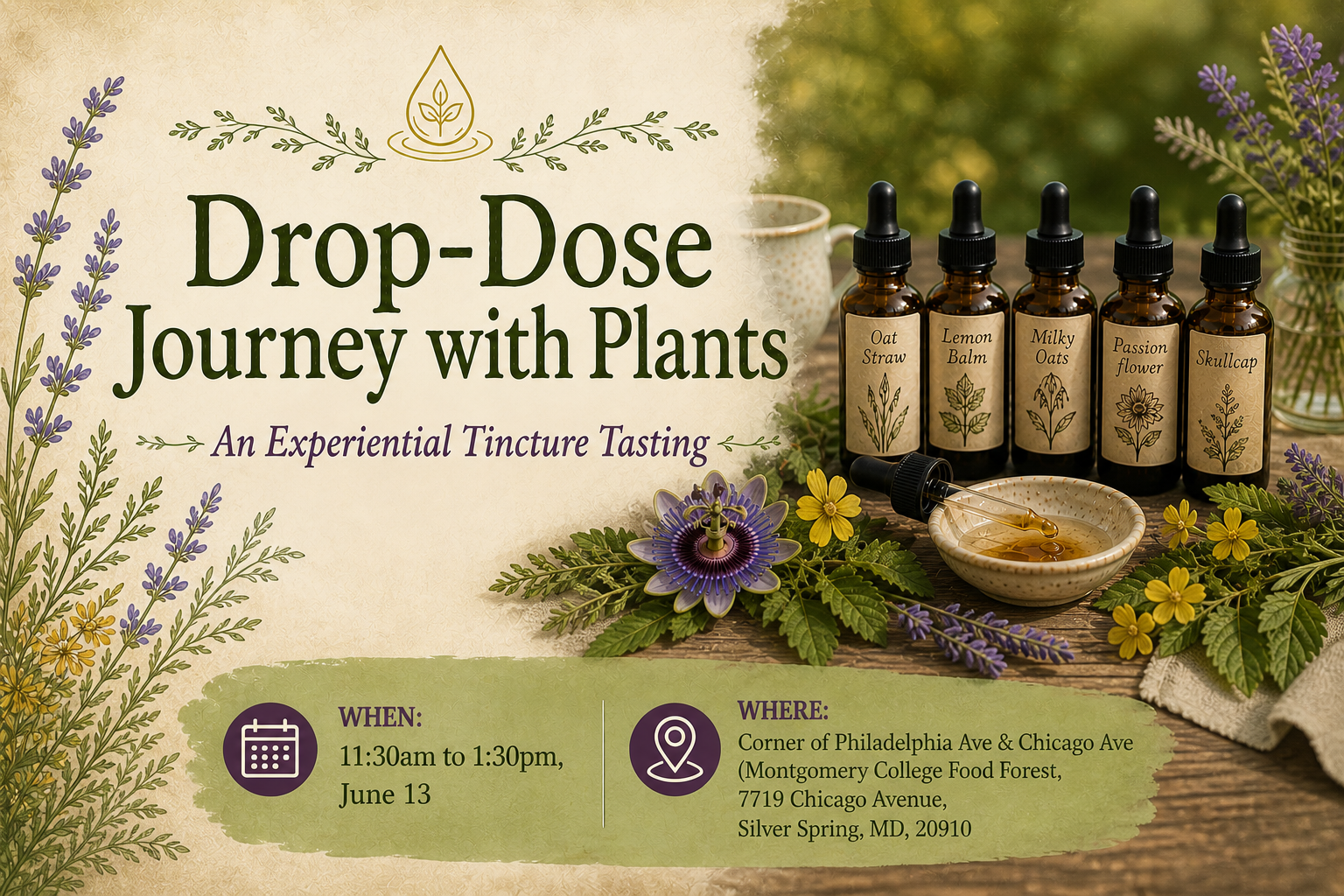 Drop-Dose Journey with Plants: An Experiential Tincture Tasting