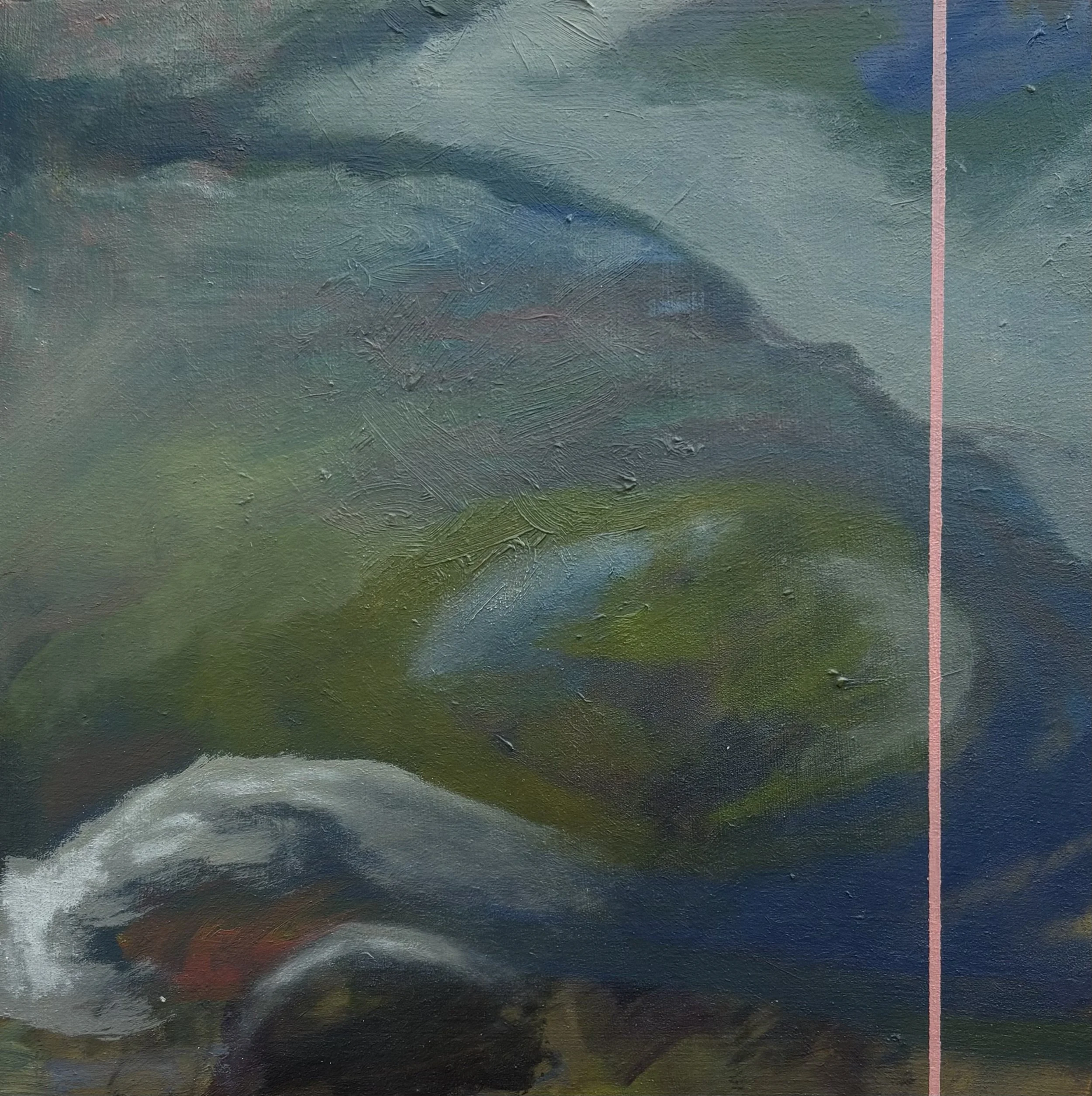 Cocooned, 8 x 8 x 3/4 inches, oil on wood panel, 2024