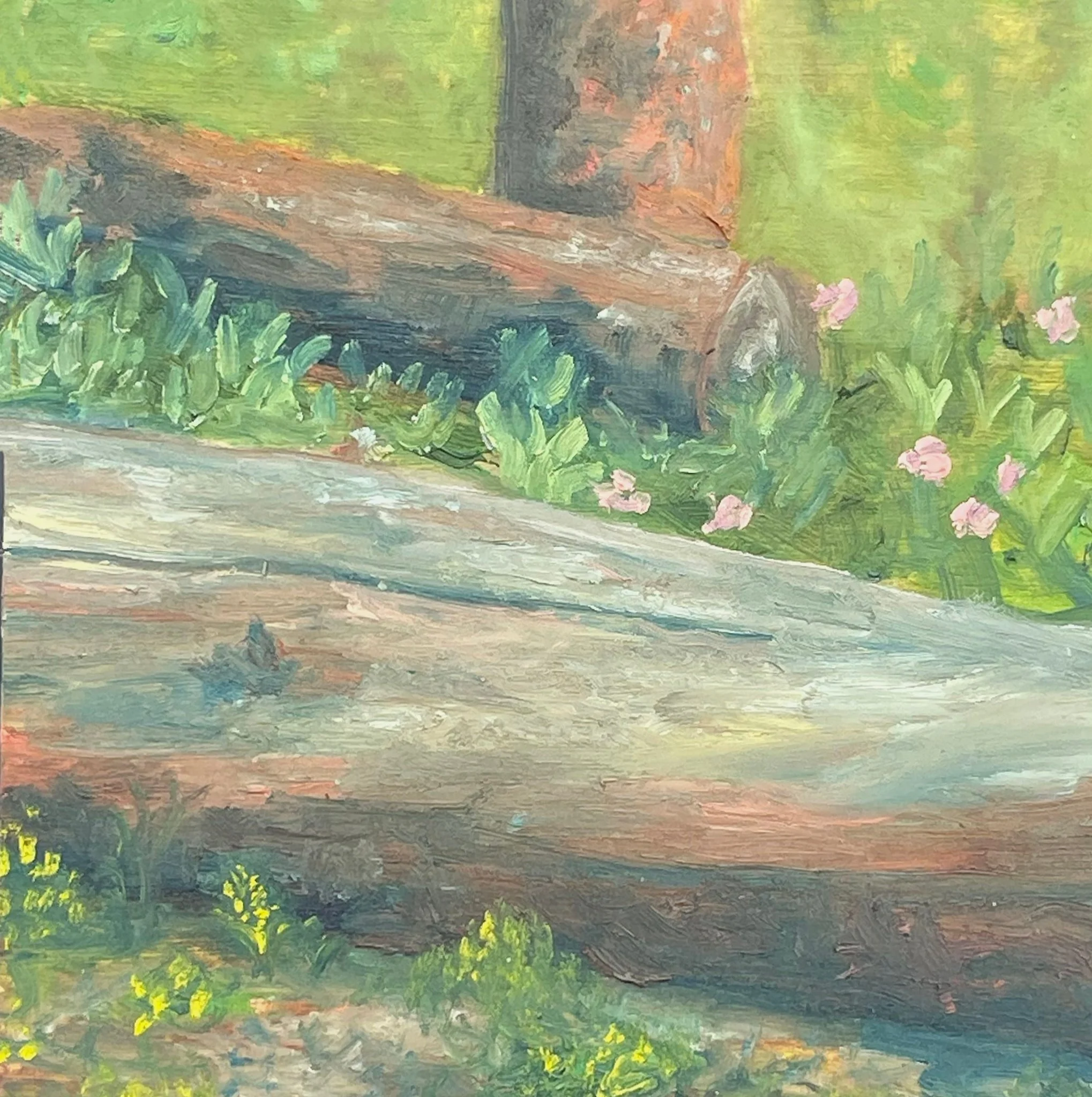 Logs, 12 x 12, oil on wood panel, 2024 - $125