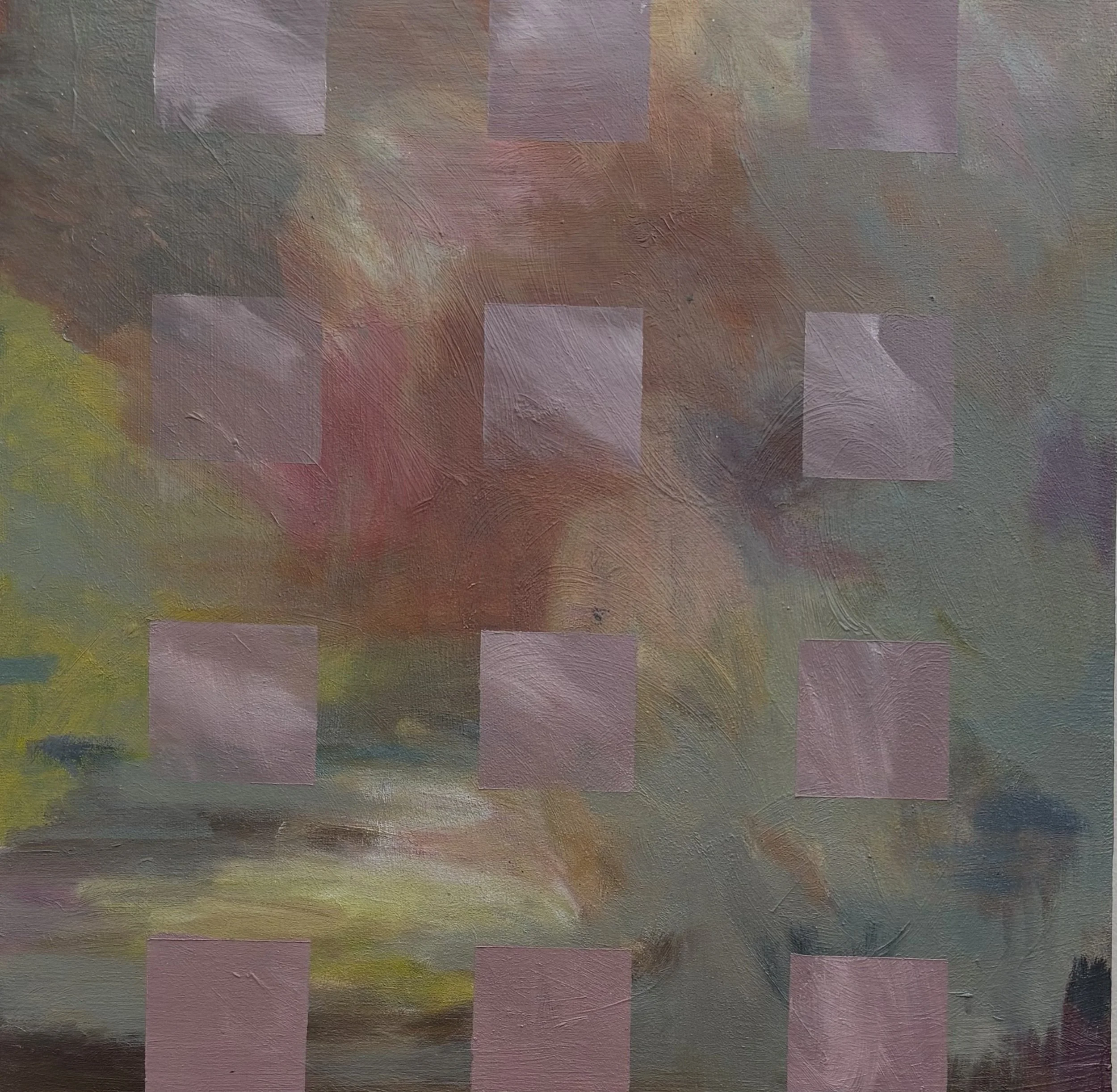 Horizon Line, 12 x 12 x 3/4 inches, oil on wood panel, 2024 - SOLD
