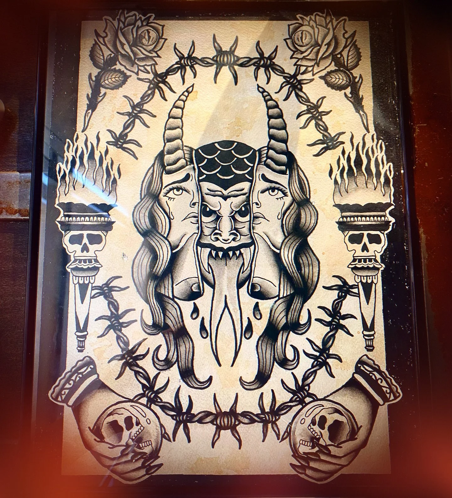 Hand painted this badass flash sheet
Pick a piece to get tattooed or let&rsquo;s put this whole banger on your back! 
Your call, but these are some sick ass designs I&rsquo;m stoked to tattoo. 
I&rsquo;m ready so if you are too, quit stalling and sho