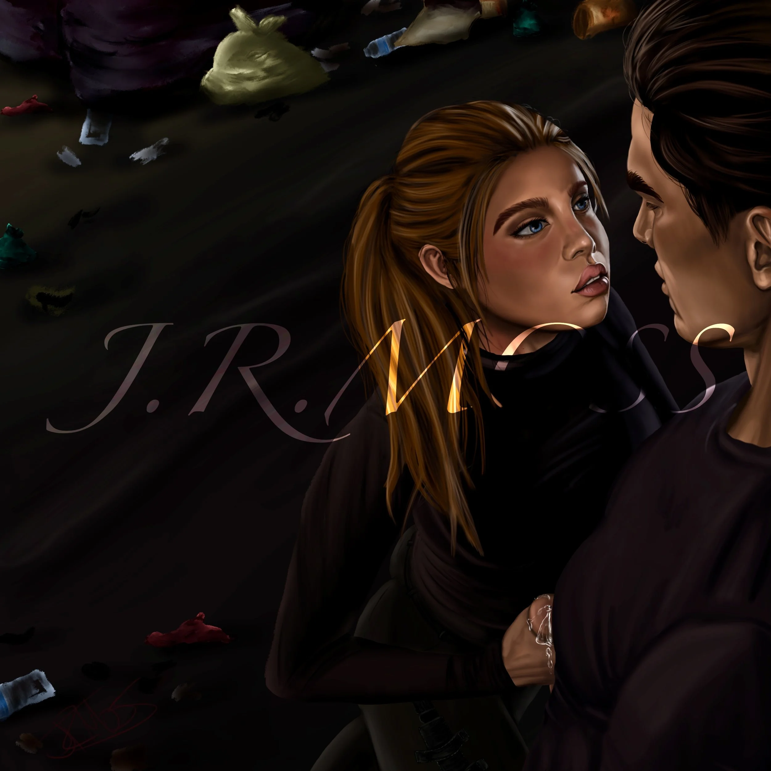Anastasia jerking off Ciro in an ally after a mission gone bad to teach him a lesson. The Man is L’Uccisore. Artwork by J.R.Moss
