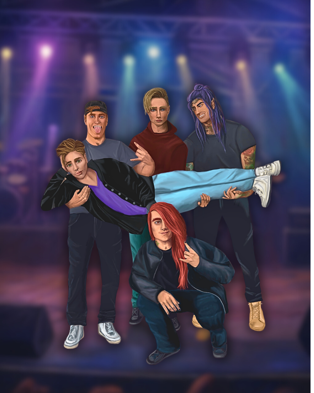 The Immortals: Ronan, Oryn. Kaie, Jericho, and Axlan