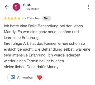 Reiki Review Sarah M.