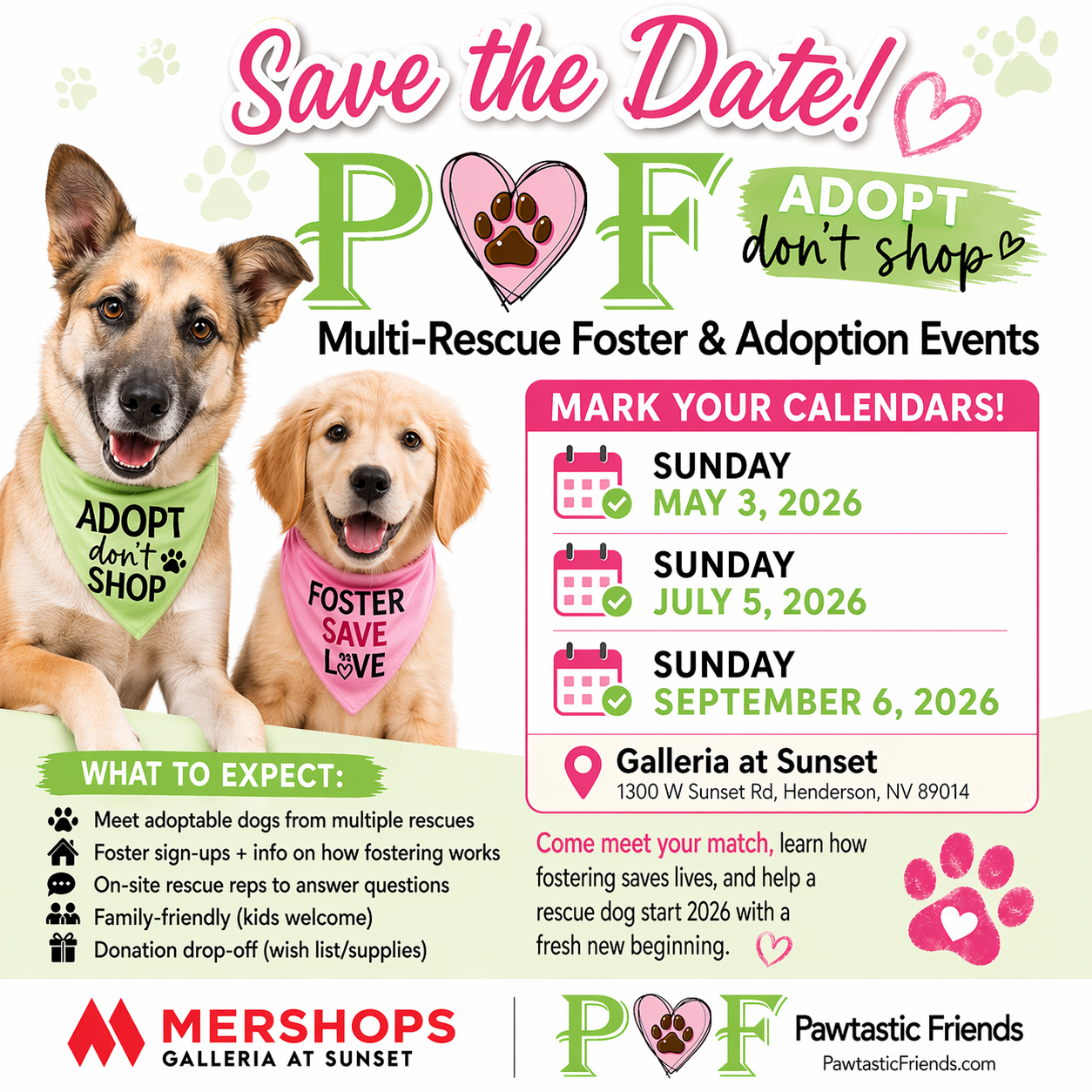 Pawtastic Friends Foster & Adoption Event
