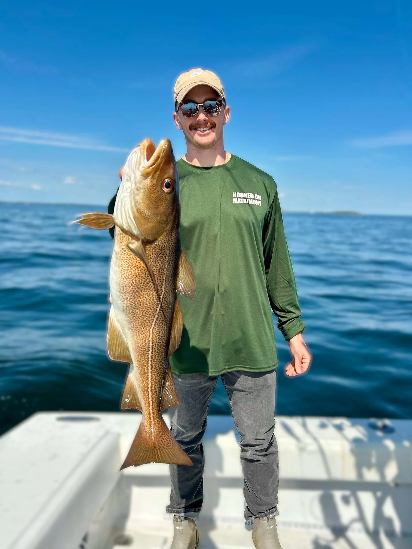 Been switching gears a bit this fall to take advantage of our great nearshore cod fishery. Relatively shallow water and the right tackle makes jigging up these ground fish a lot of fun! I hear they made for some tasty fish tacos pre-wedding too! 

#c