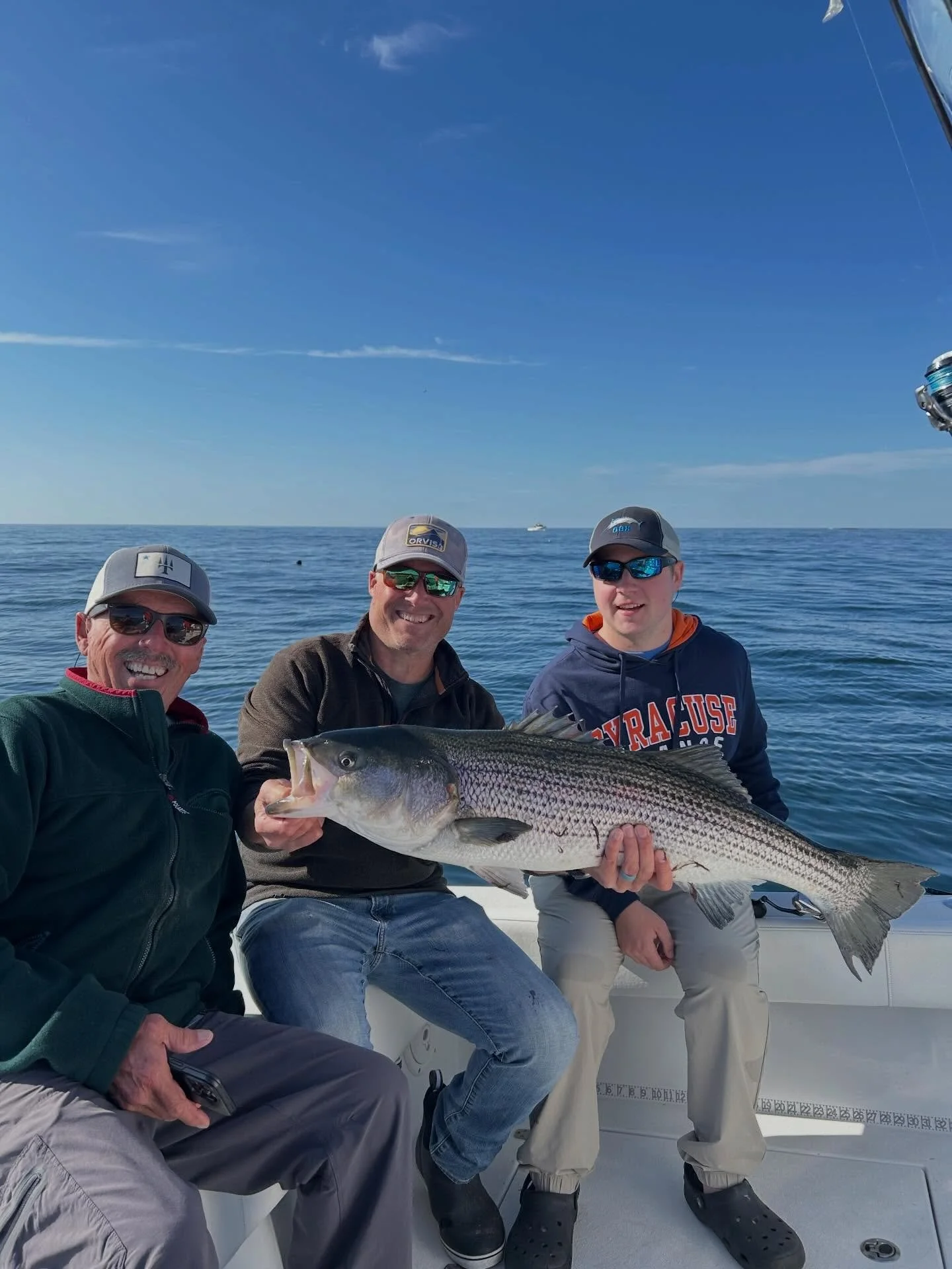 It&rsquo;s been a long winter and we are looking forward to days like this one from last summer with the Brann boys! Book your trips now and secure your preferred dates for the 2026 season! 

#mainesaltwaterfishing #stripedbass #boothbayharbor