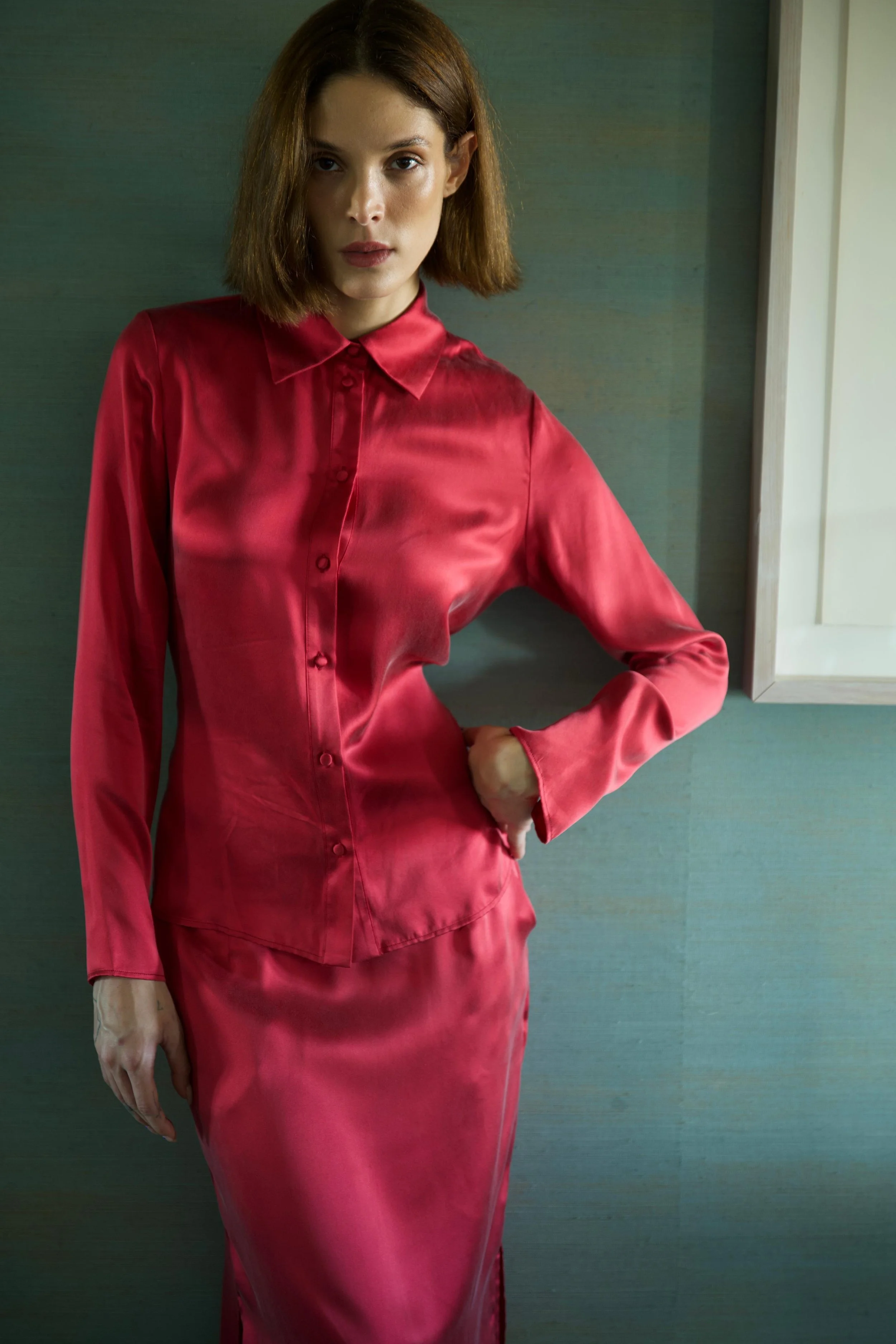 Brisa silk straight-cut Shirt