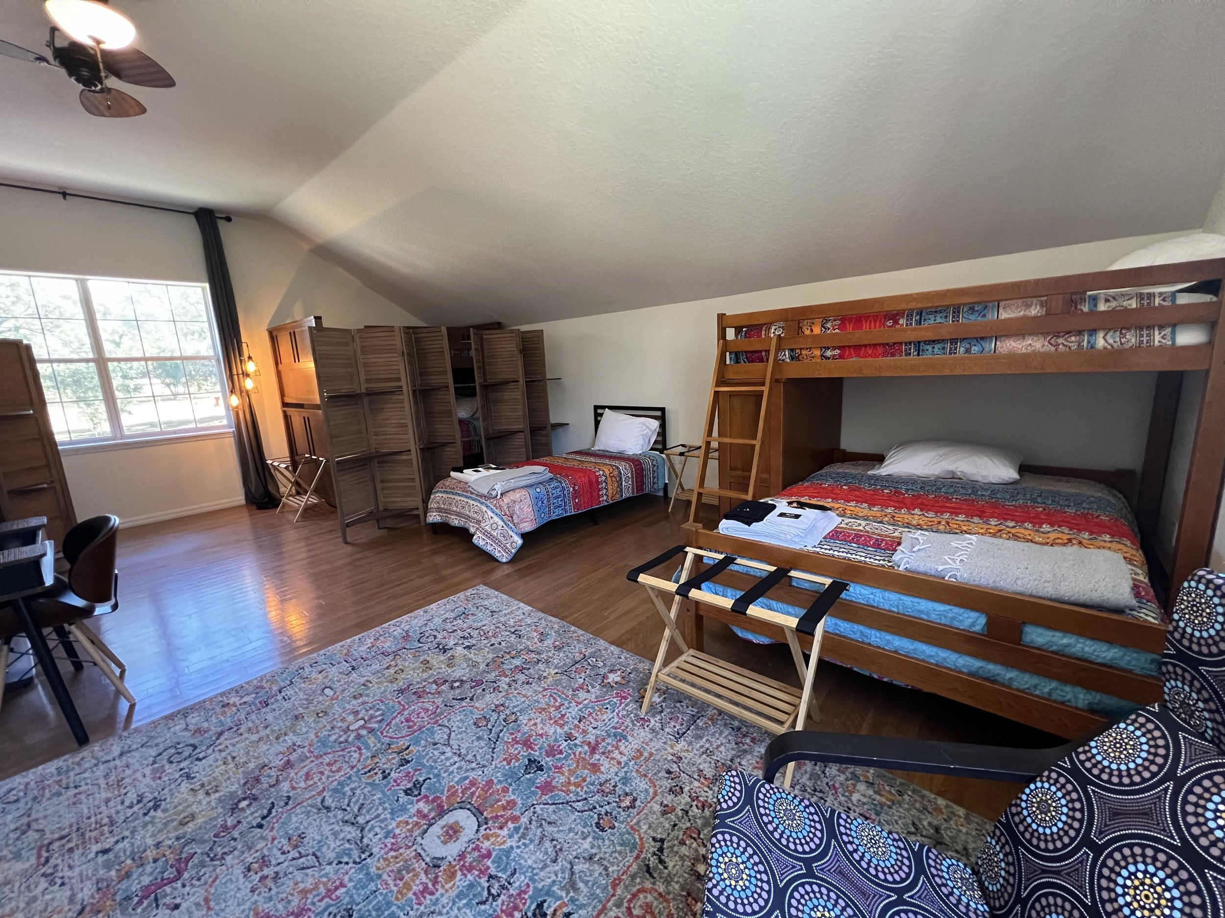 Full Top Bunk Bed - Boho Shared Room