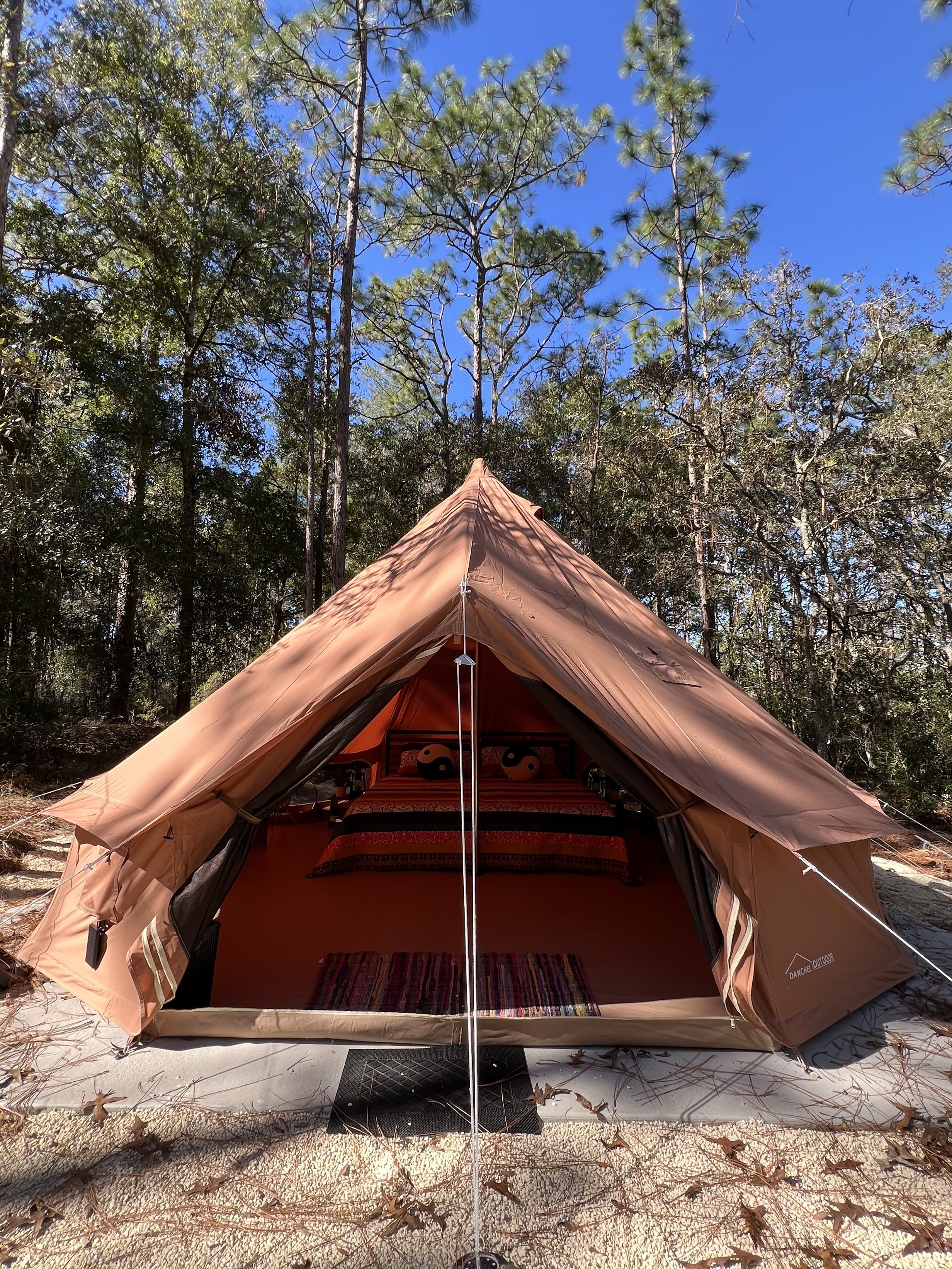 One Bed in Eco-Yurt with 2 Twin Beds