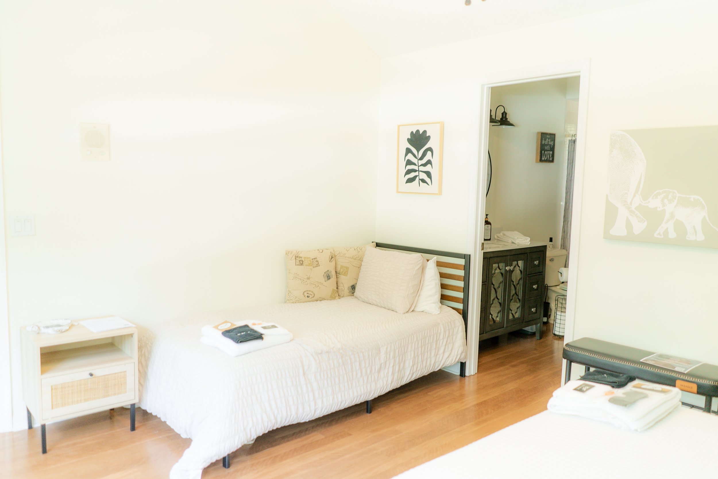 One Twin Bed in Master Bamboo Suite