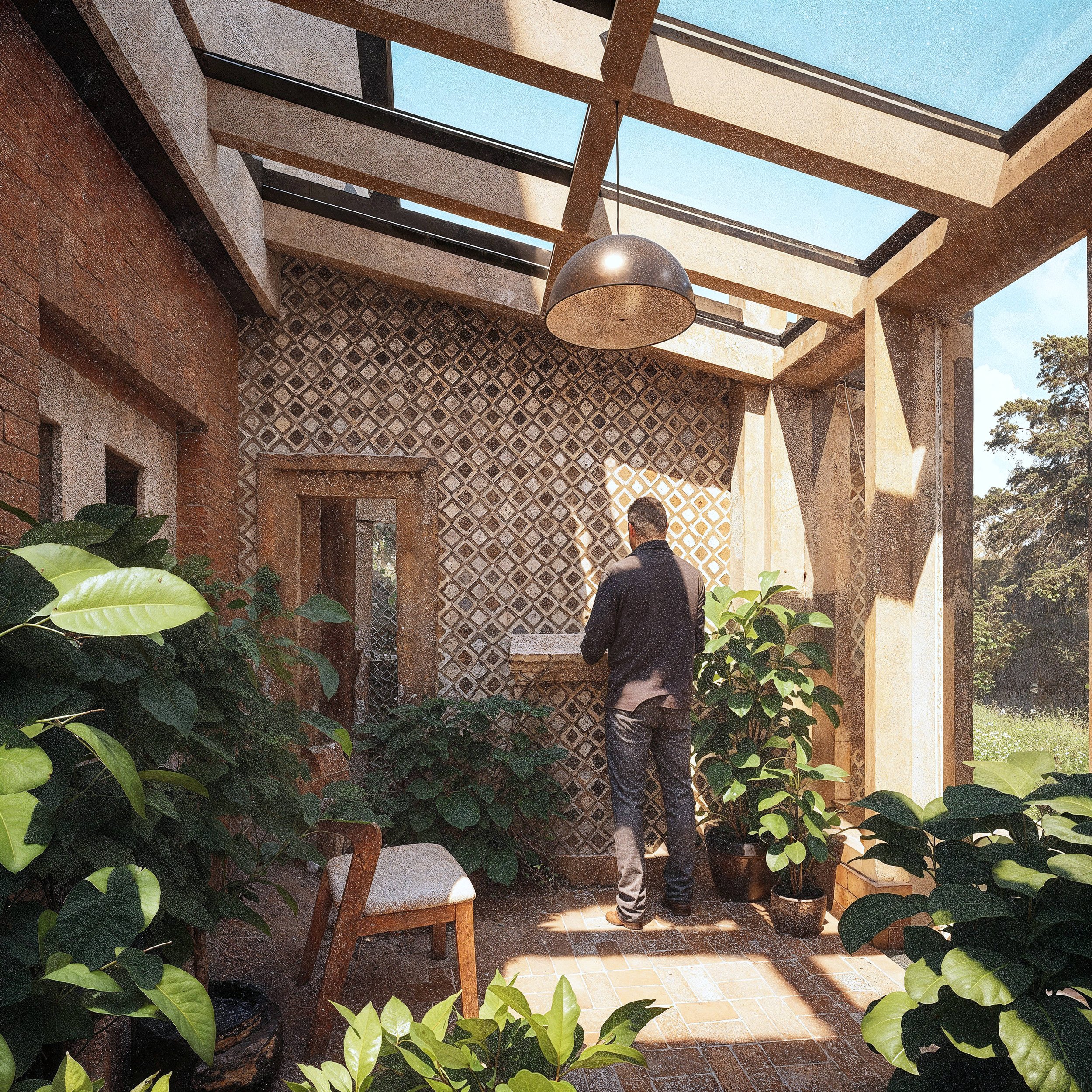 Internal garden, Fallowfield House