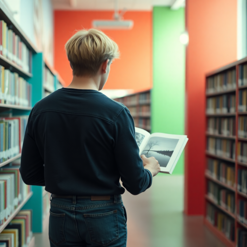 Max Shows Mitchell an Adult Book of Environmental Photos