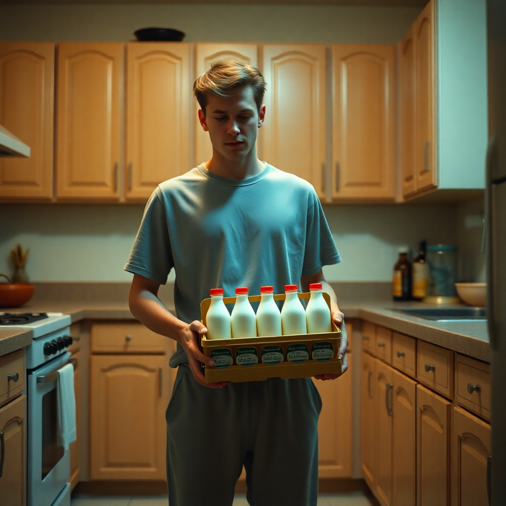 Kyle Prepares Mitchell’s Bottles for Daycare