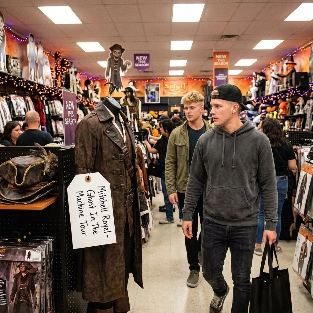 ECHOES BETWEEN GYM WALKS AND GIGS, GHOSTS IN HALLOWEEN STORE COATS