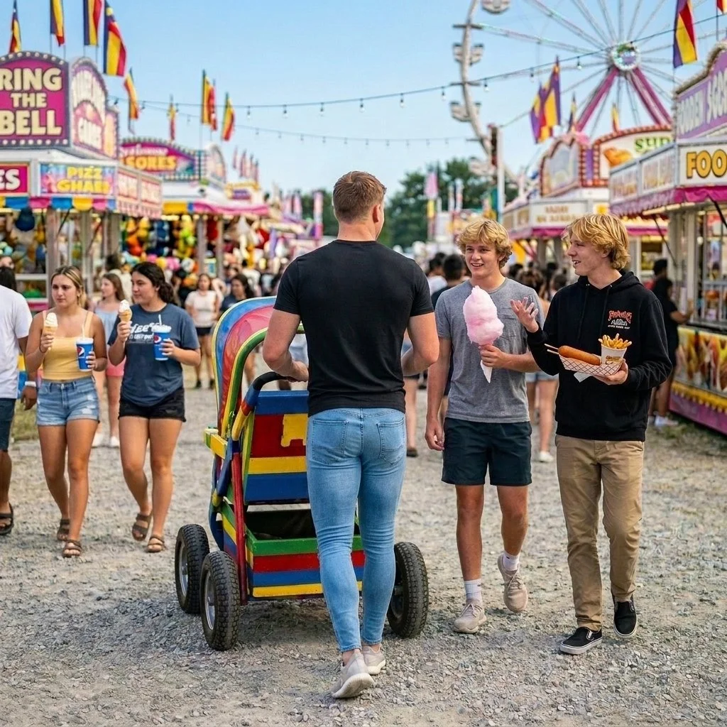 (Reflection, Math, Fitness, Mindfulness) Mitchell’s Wild Theme Park Ride—From the Comfort of His Stroller