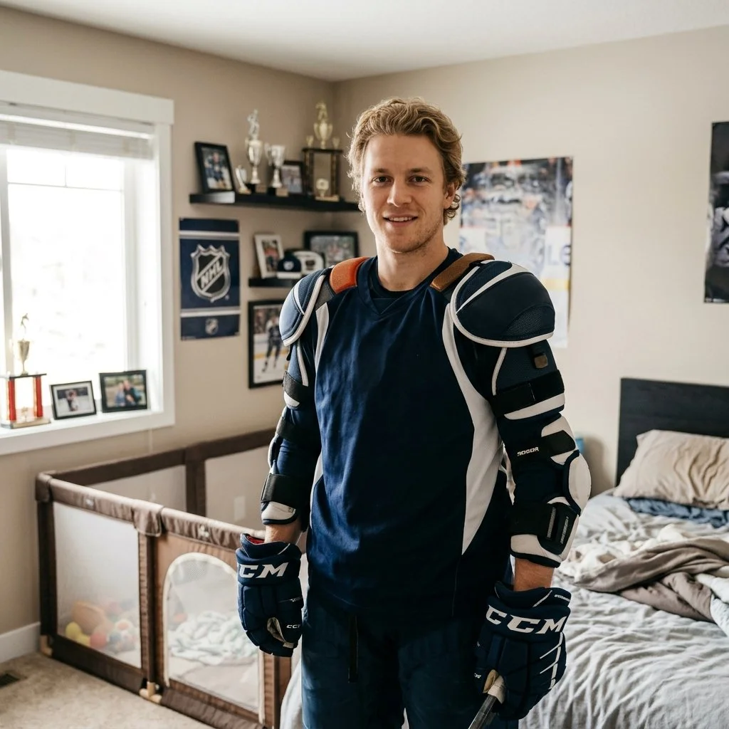 (Reflection, Math, Fitness, Mindfulness) Explaining Hockey to Mitchell