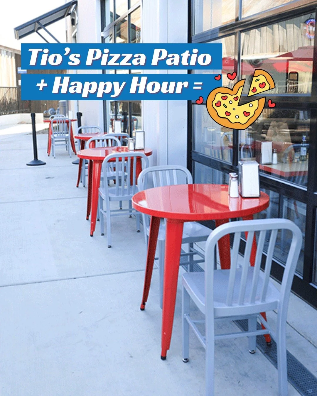 Nothing pairs with this weather quite like Tio's Pizza Happy Hour! Your table is waiting for YOU 🍕🍷

#tiospizzachico #happyhour #patiovibes #foodiesofchico #pizza #meriampark
