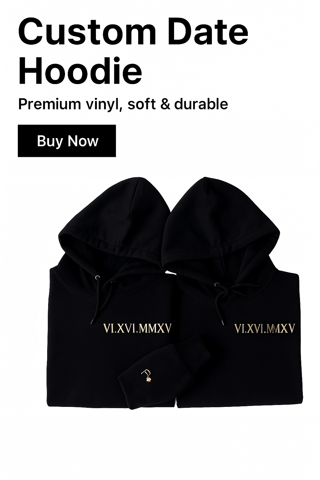 “Custom Roman Numeral Hoodie” — Best Seller