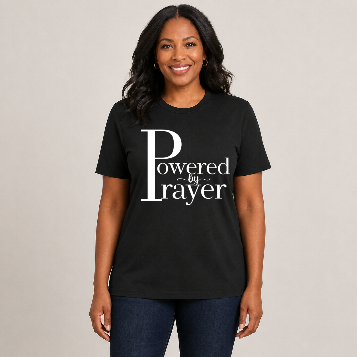 Powered-by-Prayer-Tall-P-Tee-White-Model.png