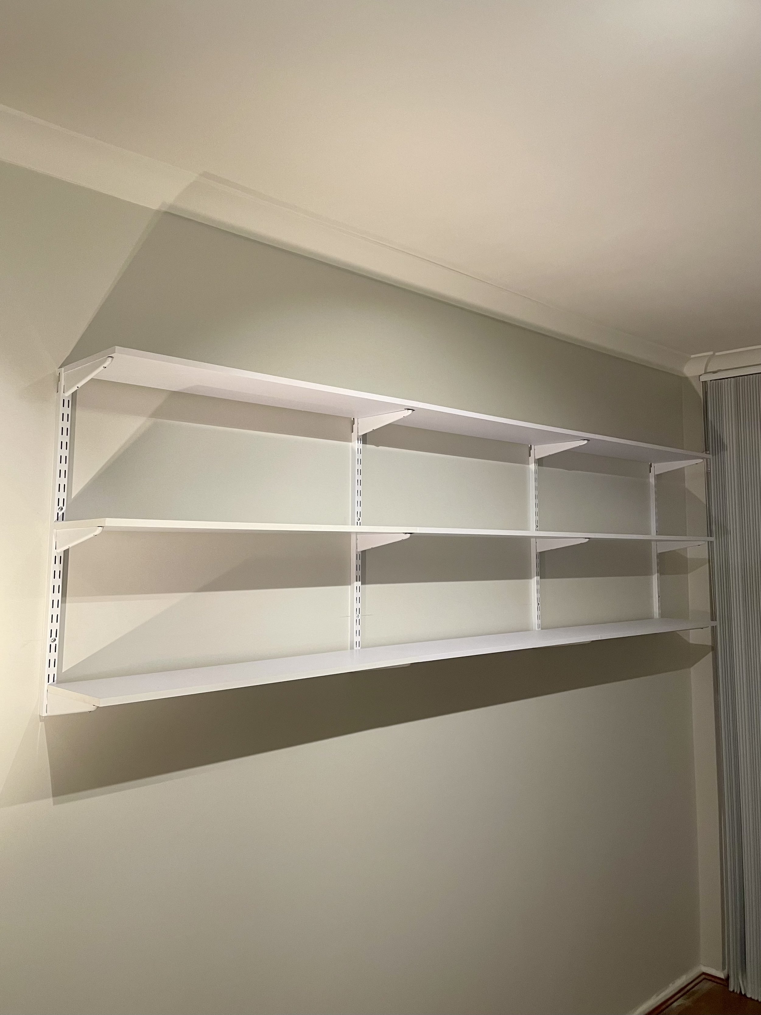 "Absolutely exceptional service. Impeccable work. I really did not expect these shelves to turn out as good looking as they did. His measurements were perfect." ★ ★ ★ ★ ★ - Annie J.